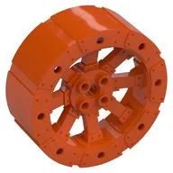 Wheel Wagon Viking with 12 Holes [7 Studs Diameter] / Reddish Orange