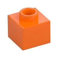 Plate 1 x 1 x 2/3 with Open Stud / Orange