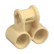 Technic Axle and Pin Connector Perpendicular Double / Tan
