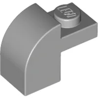 Brick Curved 1 x 2 x 1 1/3 with Curved Top / Light Bluish Gray