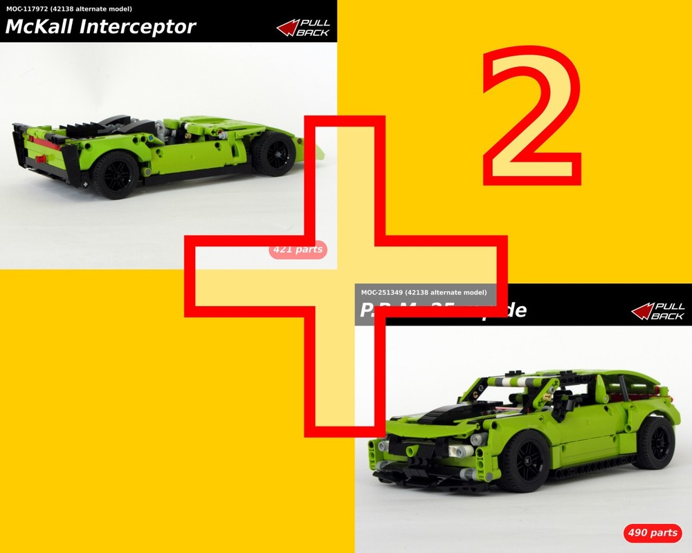 Lego 42138 alternates - McKall Interceptor and P.B.M. 25 rapide