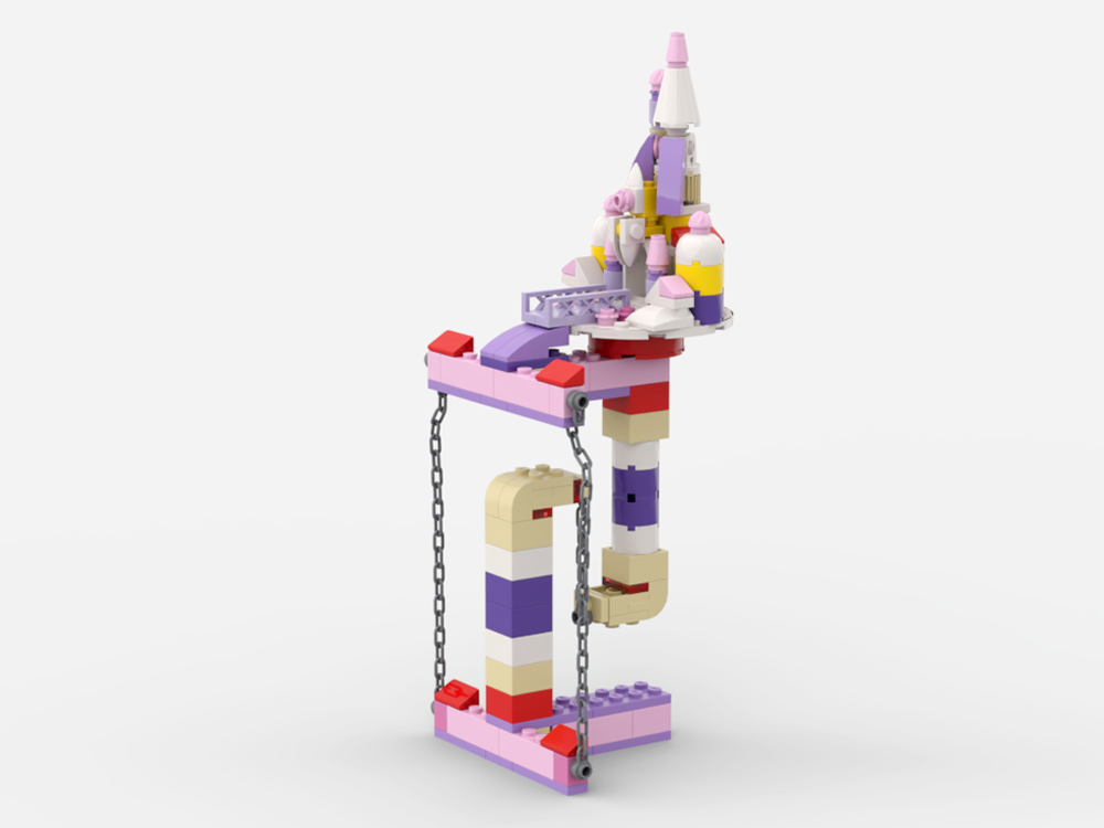 Lego Tensegrity Sculpture - Float Pink Castle