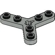 Technic Plate Rotor 3 Blade with Smooth Ends and 6 Studs (Propeller) / Light Gray