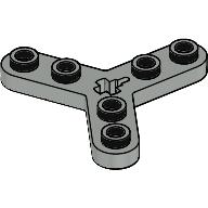 Lego Technic Plate Rotor 3 Blade with Smooth Ends and 6 Studs (Propeller) / Light Gray
