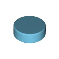 Tile Round 1 x 1 / Medium Azure