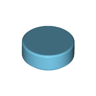 Lego Tile Round 1 x 1 / Medium Azure