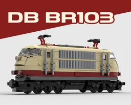 BR103 Electric Locomotive [6 Wide] [Tan/Red]
