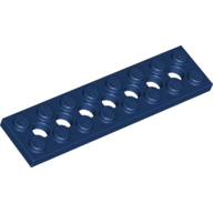 Lego Technic Plate 2 x 8 [7 Holes] / Dark Blue