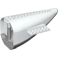 Aircraft Fuselage Curved Aft Section with Light Bluish Gray Base / White