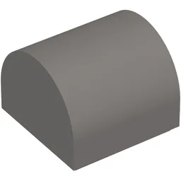 Brick Curved 1 x 1 x 2/3 Double Curved Top, No Studs / Dark Bluish Gray