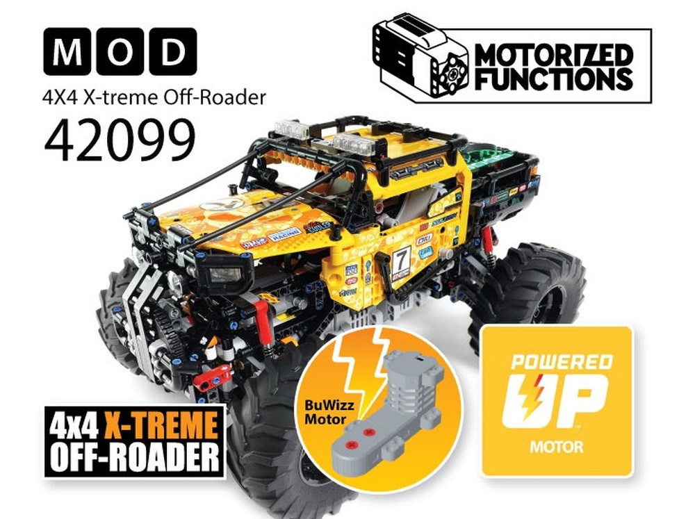 Lego 42099 4X4 X-treme Off-Roader RC MOD for Powered Up & BuWizz Mortors