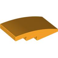 Lego Brick Curved 4 x 2 No Studs / Bright Light Orange