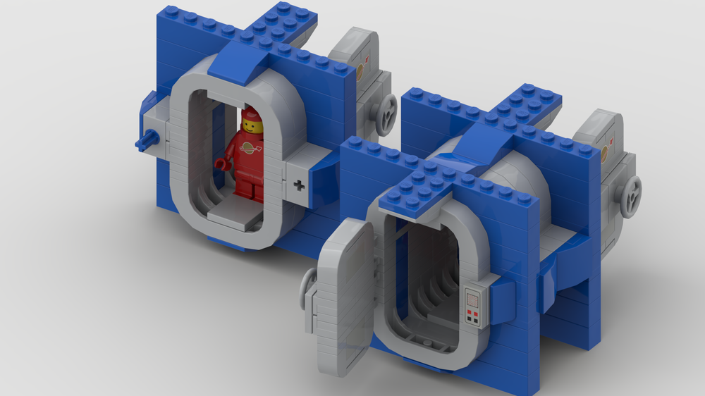 Lego Classic Space Base Gate "airlock" Modular 01