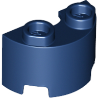 Lego Brick Round, Half 1 x 2 / Dark Blue
