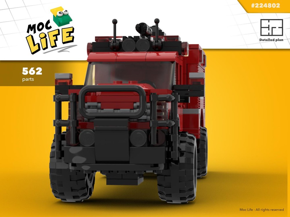 Lego GMC Sierra 3500 lifted quad cab mini pump