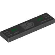 Tile 1 x 4 with Control Panel (Darth Vader Belt) Print / Black