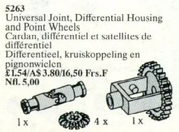 Universal Joint, Differential Housing, and Point Wheels