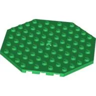 Plate Special 10 x 10 Octagonal with Hole / Green