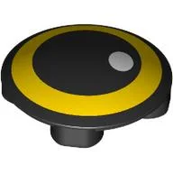 Plate Round 2 x 2 with Rounded Bottom with Eye, Yellow Iris, White Pupil Print
