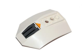 Lego Cockpit 8 x 6 x 2 Curved with Bright Light Orange Triangle and Gray Hexagon with Black Lines Pattern (Sticker) - Set 75170