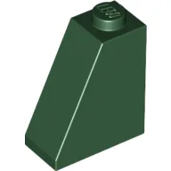 Brick Sloped 65° 2 x 1 x 2 / Dark Green