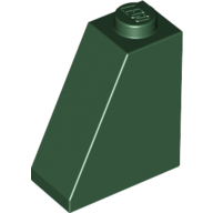 Lego Brick Sloped 65° 2 x 1 x 2 / Dark Green