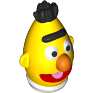 Lego Minifig Head Special (Bert) / Yellow
