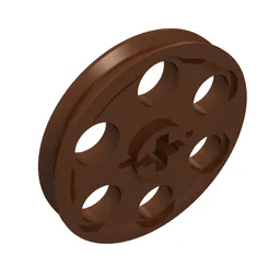 Technic Wedge Belt Wheel [aka Pulley] / Reddish Brown