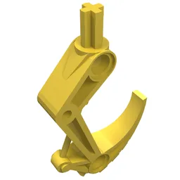 Large Figure Weapon, Claw Hook with Axle / Yellow