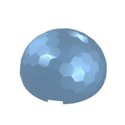 Dome Hemisphere 4 x 4 Multifaceted / Chrome Blue