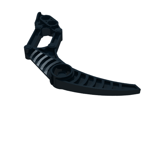 Lego Large Figure Weapon, Claw / Fang, 2 Pin Holes (Visorak Suukorak) / Black