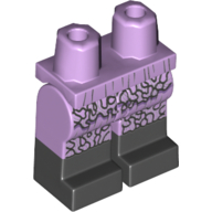 Lego Hips with Lavender Legs and Black Boots Pattern with Skirt Ruffles Print / Lavender