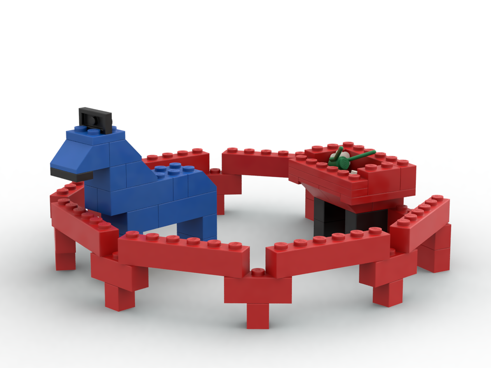 Lego 6370 Horse in enclosure
