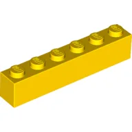 Brick 1 x 6 / Yellow