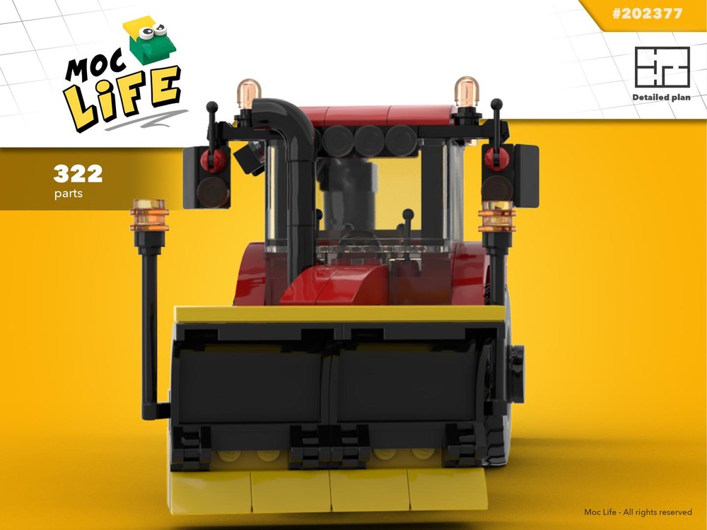 Lego Case IH snowblower and snowplow