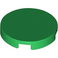 Lego Tile Round 2 x 2 with Bottom Cross / Green