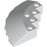 Brick Round Corner 6 x 6 with 33° Slope and Facet Cutout / White