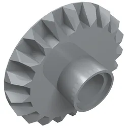 Technic Gear 20 Tooth Bevel with Pin Hole / Light Bluish Gray