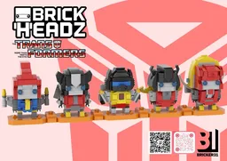 MOC - Brickheadz All Dinobots GRIMLOCK SLAG SNARL SLUDGE SWOOP