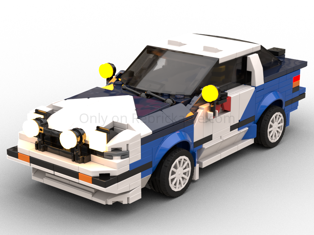 Lego Nissan Silvia'87-SAFARi Rally 1987 / Jayant Shah's Silvia 200 SX / 'YELLOW SWALLOW' (LiTE series, class Silvia)