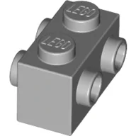 Brick Special 1 x 2 with Studs on 2 Sides / Light Bluish Gray