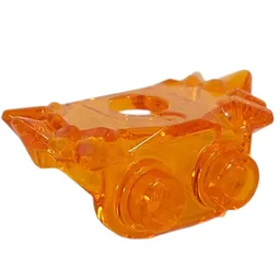 Minifig Neckwear Shoulder Guards with Crystals and 2 Studs on Back / Trans-Orange