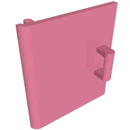 Cupboard 4 x 4 x 4 Door / Medium Dark Pink
