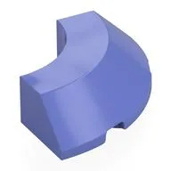 Brick Round Corner 4 x 4 x 1 with Bottom Cut Outs, No Studs, Flat Top / Blue Violet