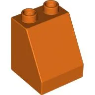 Duplo Brick 2 x 2 x 2 Slope / Reddish Orange