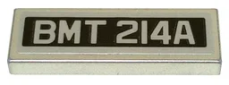Tile 1 x 3 with License Plate 'BMT 214A' Pattern (Sticker) - Set 76911 / Metallic Silver