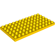 Lego Duplo Plate 6 x 12 / Yellow