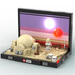 Binary Sunset from A New Hope Diorama