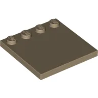 Plate Special 4 x 4, Studs on One Edge Plain] / Dark Tan