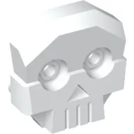 Skull 1 x 4 x 3 Relief with Two Pins / White